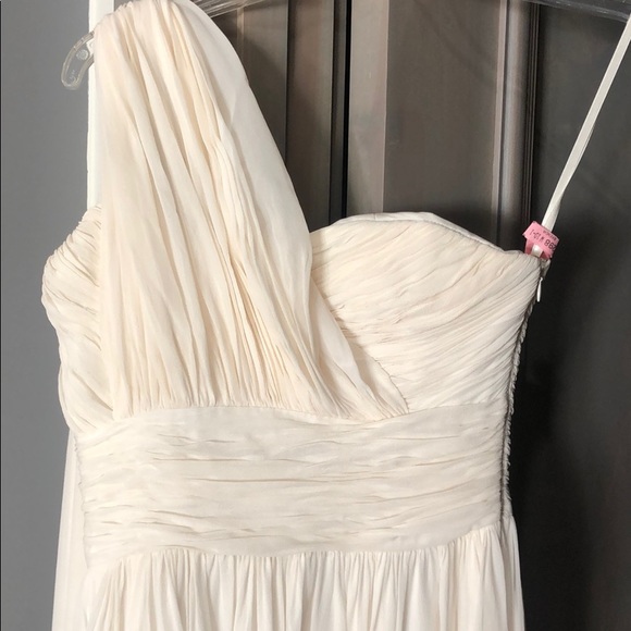 Marchesa Notte White Silk Chiffon Gown - Picture 3 of 8